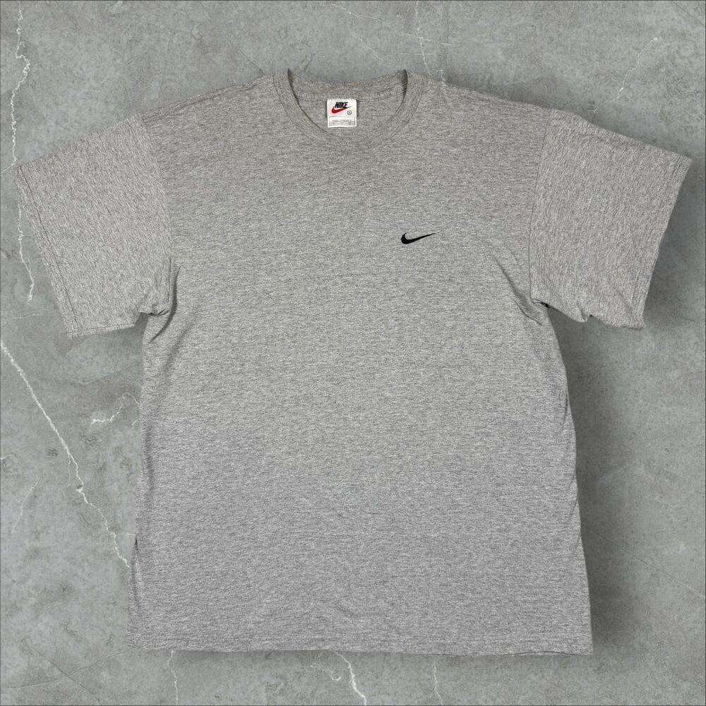 Vintage 90s Nike Check Embroidered Chest Swoosh White Tag Tee Mexico - XL